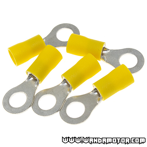 O-plug 6.4mm yellow 5pcs